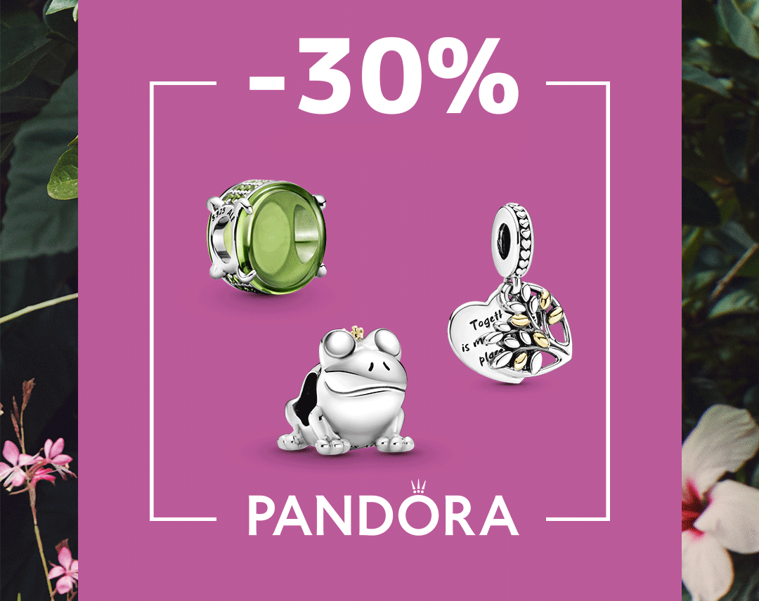 Украшения со скидкой 30% в Pandora